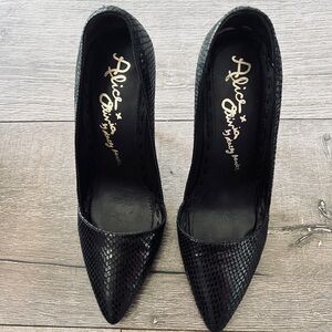 Black Textured Women's Shoes